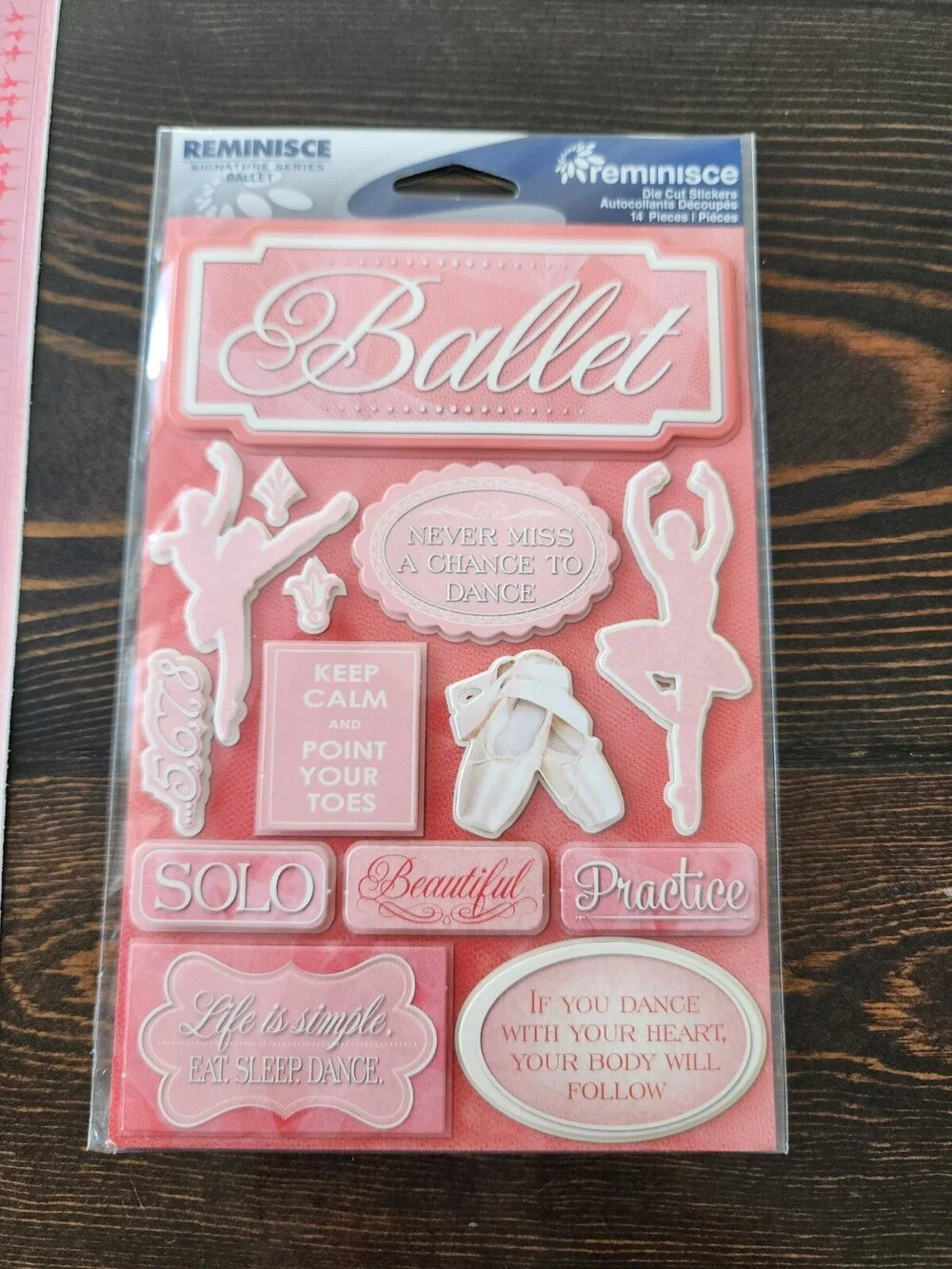 Scrapbooking Stickers Lot DOG Dance Ballet Pink Sheets New Vintage Retired #22
